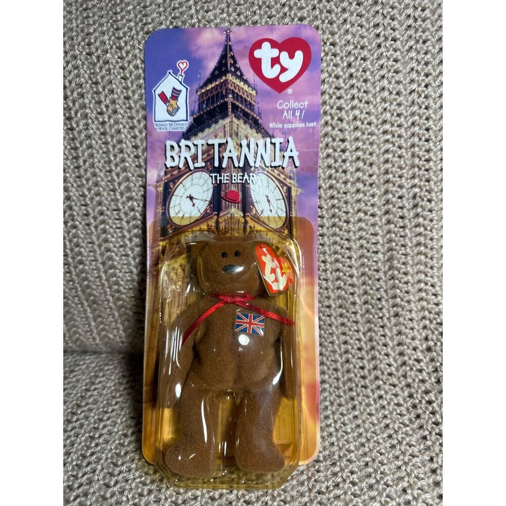 Ty Britannia The Bear Beanie Baby 1997 McDonalds Collectible In Original Packagi